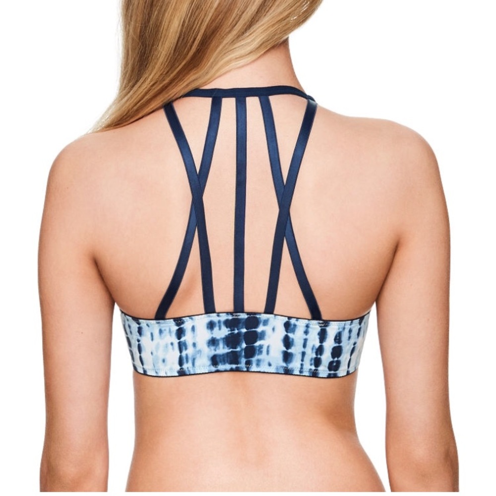 Pink web back push up bra